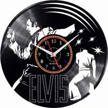 Hodiny ELVIS PRESLEY HODINY NÁSTĚNNÉ DEKORAČNÍ MODERNÍ VINYLOVÁ DESKA