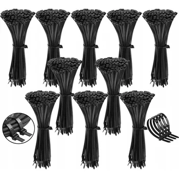 Stahovací páska Upínací pásky, černé stahovací pásky 100 x 2,5 mm 1000 ks