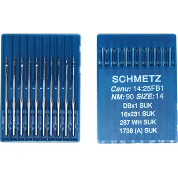 Nástroj na niť a příze Jehla Schmetz 16x231 SUK / DBX1 SUK síla 90 tupá špička, balení 10ks