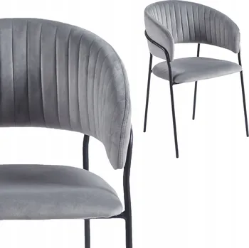 Jídelní židle Židle Viking velur šedá 1 ks