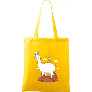 Alpaka kreslená - Taška bavlněná - 42 x 38 cm ( Žlutá )