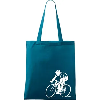 Silniční cyklista - Taška bavlněná - 42 x 38 cm ( Petrolejová )