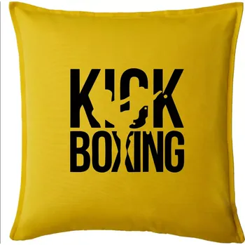 Polštář Nápis Kick Boxing - Polštář 50x50 - 50x50 - Pouze potah ( Žlutá )