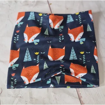 Nákrčník Flísový nákrčník Yháček, Liščí hlavy na petrolejové