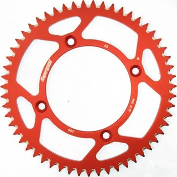 Řetězová sada pro motocykl Hliníková řetězová rozeta SUPERSPROX RAL-209:55-RED červená 55 zubů, 420