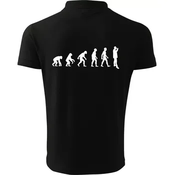 Pánská košile Evoluce vína muž - Polokošile pánská Pique Polo 203 - S ( Černá )