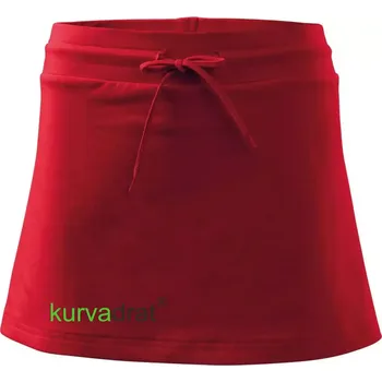 Dámská sukně KurvaDrát - Sportovní sukně - two in one - S ( Červená )