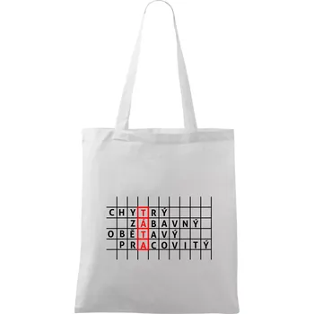 Křížovka táta - Taška bavlněná - 42 x 38 cm ( Bílá )