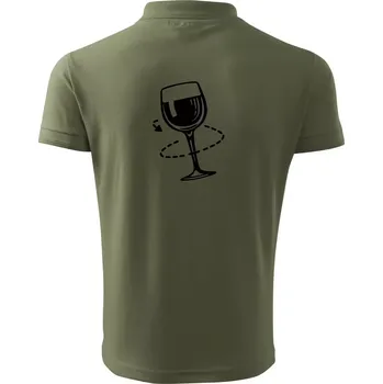 Pánská košile Víno someliér - Polokošile pánská Pique Polo 203 - 3XL ( Khaki )