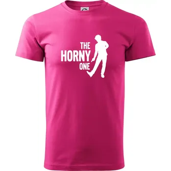 Pánská móda Bachelor party - The horny one - Klasické pánské triko vyšší gramáže - XL ( Purpurová )