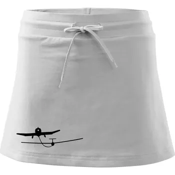 Dámská sukně Tažení kluzáku - Sportovní sukně - two in one - XS ( Bílá )
