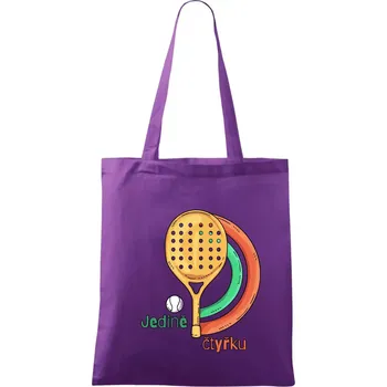 Padel jedině čtyřku - Taška bavlněná - 42 x 38 cm ( Fialová )