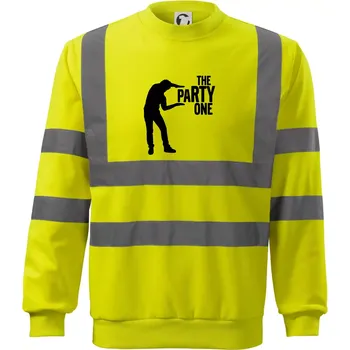 Pánská mikina Bachelor party - The party one - Reflexní mikina - XL ( Neonově žlutá )