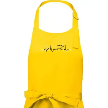 Kuchyňská zástěra Ekg Capybara - Pánská zástěra na vaření - Univerzální velikost ( Žlutá )