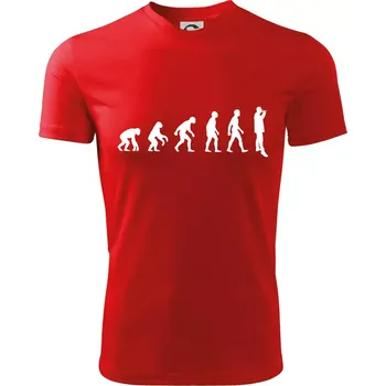 Evoluce vína muž - Dětské triko sportovní (dresovina) - 146 cm/10 let ( Červená )