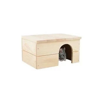 Domek dřevo králík rovná střecha 24 x 18 x 13 cm 1 ks