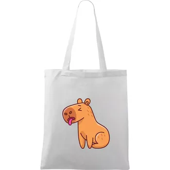 Unavená kapybara - Taška bavlněná - 42 x 38 cm ( Bílá )