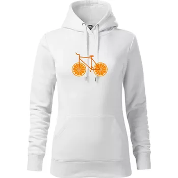 Dámská mikina Kolo pomeranč (Moňas) - Mikina dámská Cape s kapucí - XL ( Bílá )