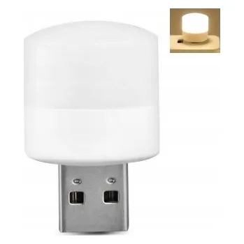 Lampička Mini USB LED lampička 5V 1W 1A Noční osvětlení (teplá barva)