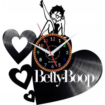 Hodiny BETTY BOOP NÁSTĚNNÉ HODINY DEKORATIVNÍ MODERNÍ VINYLOVÁ DESKA