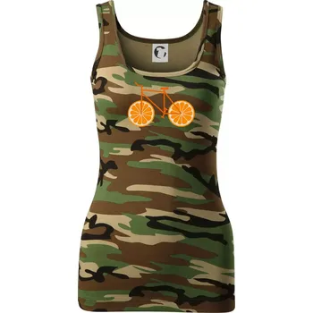 Dámské tričko Kolo pomeranč (Moňas) - Dámské Maskáčové tílko - 2XL ( Hnědý maskáč )