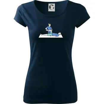 Dámské tričko Fyzioterapeutka - Dámské triko Pure - XS ( Námořní modrá (velmi tmavá - téměř černá) )