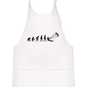 Kuchyňská zástěra Evoluce KITEBOARDING - Dětská zástěra na vaření - Univerzální velikost ( Bílá )
