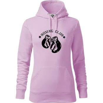 Dámská mikina Boxing club nápis - Mikina dámská Cape s kapucí - L ( Orchid )