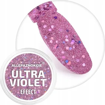 Prášek Ozdoby Na Nechty ALLEPAZNOKCIE 1g Ultraviolet Effect Fialový Č. 01