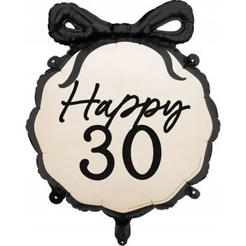 Balónek Fóliový balónek PartyDeco Happy 30, 47,5 x 45 cm