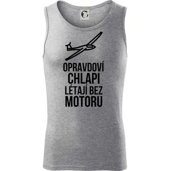 Opravdovi chlapi létají bez motoru - Tílko pánské Core - 2XL ( Tmavě šedý melír )