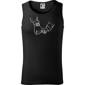 Táta a syn ruce obrys - Tílko pánské Core - 2XL ( Černá )