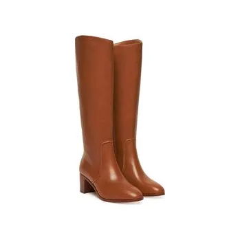 Dámská obuv LAUREN RALPH LAUREN Kozačky Charly Bo Tal 802974388001 Hnědá 40