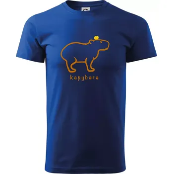 Kapybara hnědý obrys (Moňas) - Triko extra velké (5-8XL) - 7XL ( Královská modrá )