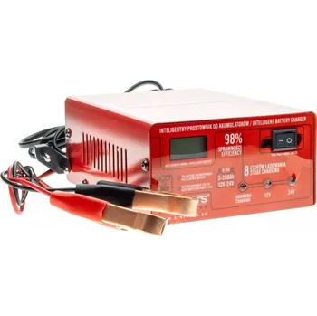 Nabíječka autobaterie USMĚRŇOVAČ 12/24V 15A S FUNKCÍ OPRAVY, 8 FÁZÍ NABÍJENÍ