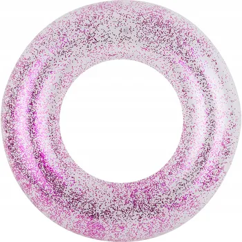 Nafukovací kruh Plavací kruh MAT Group s brokátovým efektem, růžový, 75 cm
