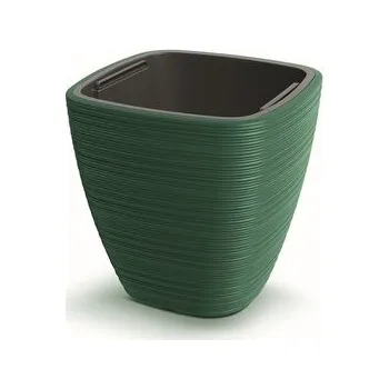 Květináč Květináč VENA SQUARE 28,9 cm - barva: tmavě zelená (cs, PROSPERPLAST)