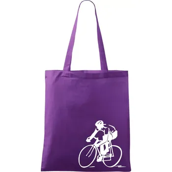 Silniční cyklista - Taška bavlněná - 42 x 38 cm ( Fialová )