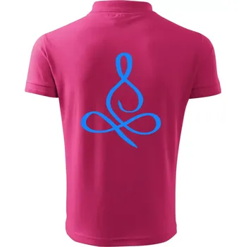 Pánská košile Yoga - lotus modrý (Moňas) - Polokošile pánská Pique Polo 203 - 4XL ( Purpurová )
