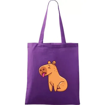 Unavená kapybara - Taška bavlněná - 42 x 38 cm ( Fialová )