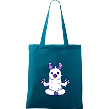 Yoga meditace - lama - Taška bavlněná - 42 x 38 cm ( Petrolejová )