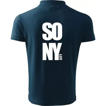Pánská košile SO NY city - Polokošile pánská Pique Polo 203 - 3XL ( Námořní modrá (velmi tmavá - téměř černá) )
