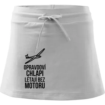 Dámská sukně Opravdovi chlapi létají bez motoru - Sportovní sukně - two in one - M ( Bílá )