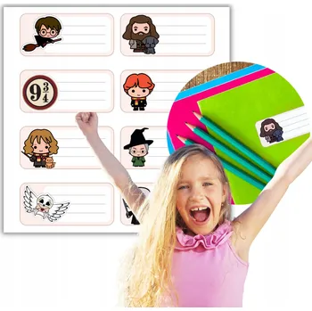 samolepka Samolepky na sešity 8 kusů HARRY POTTER HOGWARTS motiv pohádky ARCH