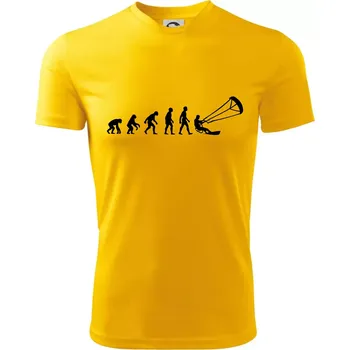 Chlapecké tričko Evoluce KITEBOARDING - Dětské triko sportovní (dresovina) - 158 cm/12 let ( Žlutá )