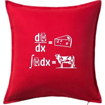 Polštář Matematika mléko - Polštář 50x50 - 50x50 - Pouze potah ( Červená )