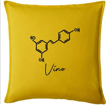 Polštář Barová chemie - víno - Polštář 50x50 - 50x50 - Pouze potah ( Žlutá )