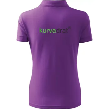 KurvaDrát - Polokošile dámská Pique Polo - S ( Fialová )