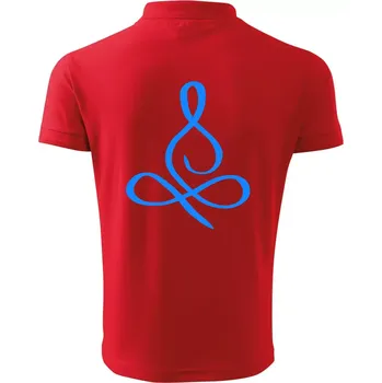 Pánská košile Yoga - lotus modrý (Moňas) - Polokošile pánská Pique Polo 203 - 2XL ( Červená )