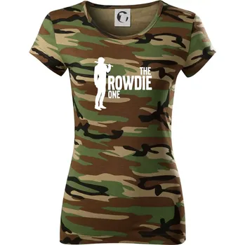 Dámské tričko Bachelor party - The rowdie one - Dámské maskáčové triko - S ( Hnědý maskáč )